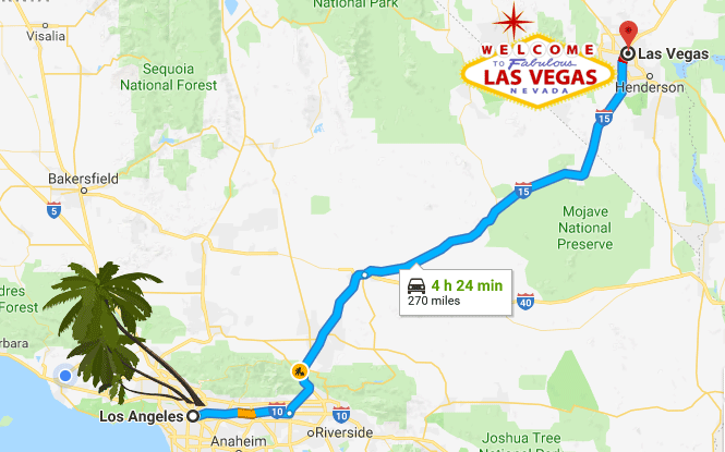 Driving to Vegas from California or Arizona? Here's Where You