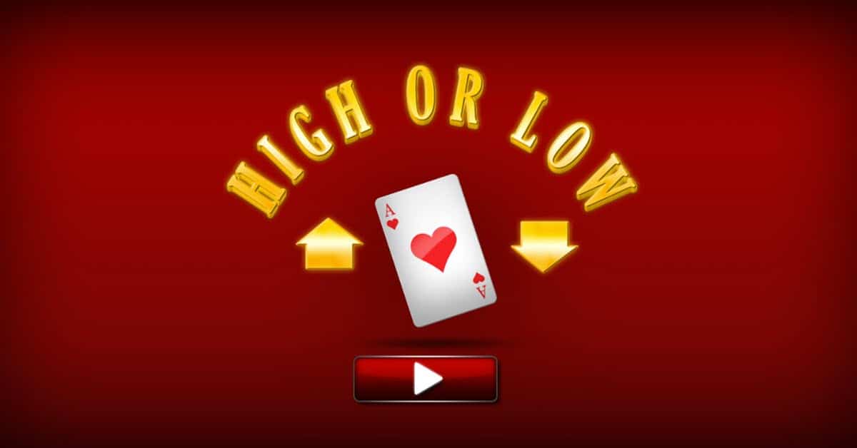 Free Vegas High Low (War) Practice Game