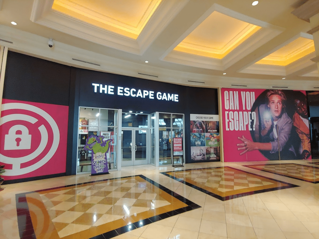 Entrance to The Escape Game from Caesars Palace Forum Shops