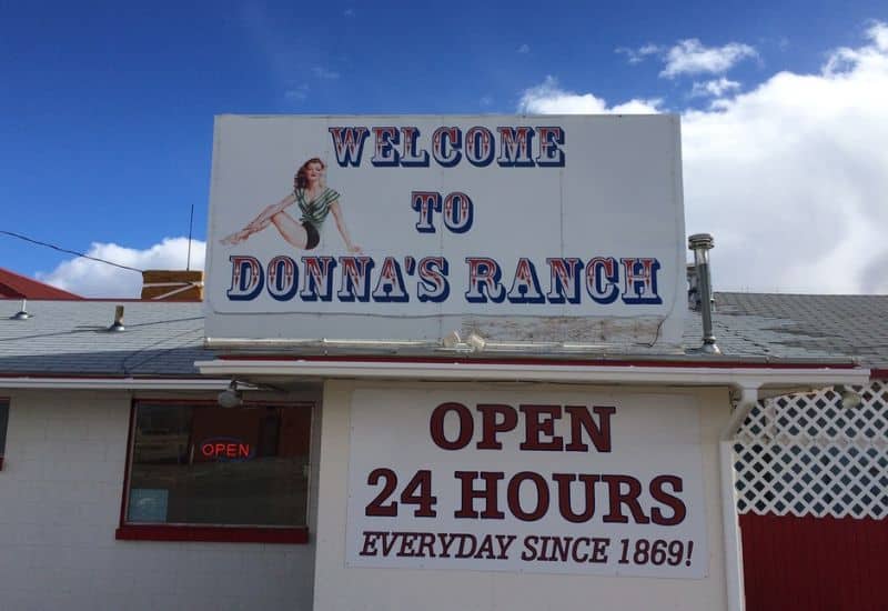 donna's ranch brothel signage