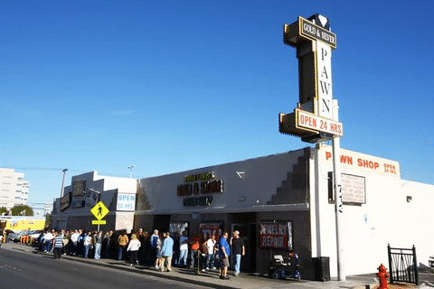 Exterior picture of Gold & Silver Pawn shop. where "Pawn Stars" is filmed