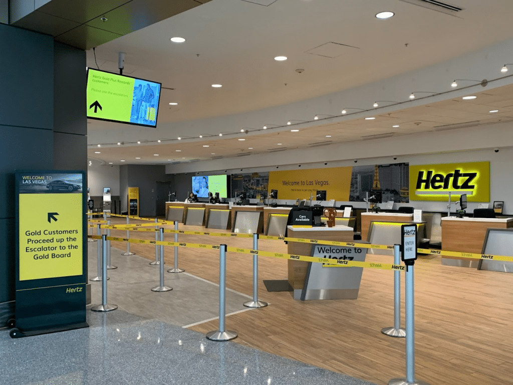 Hertz Rental Pickup at Harry Reid International