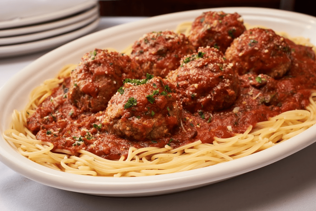 Spaghetti and meatballs from Carmine's